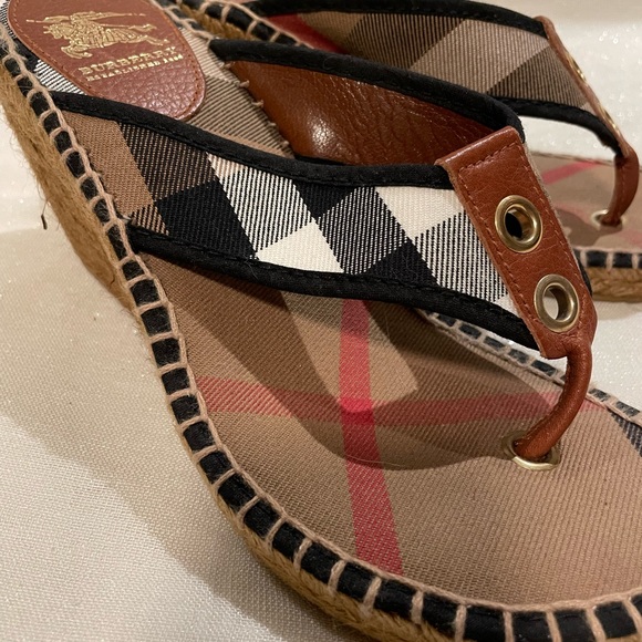 Burberry Leather Textile Espadrille - Picture 1 of 6